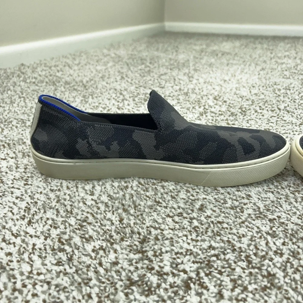 Rothys Shoes‎ Womens Size 10.5 Gray Camo City Slip On Sneaker Flats Knit Casual